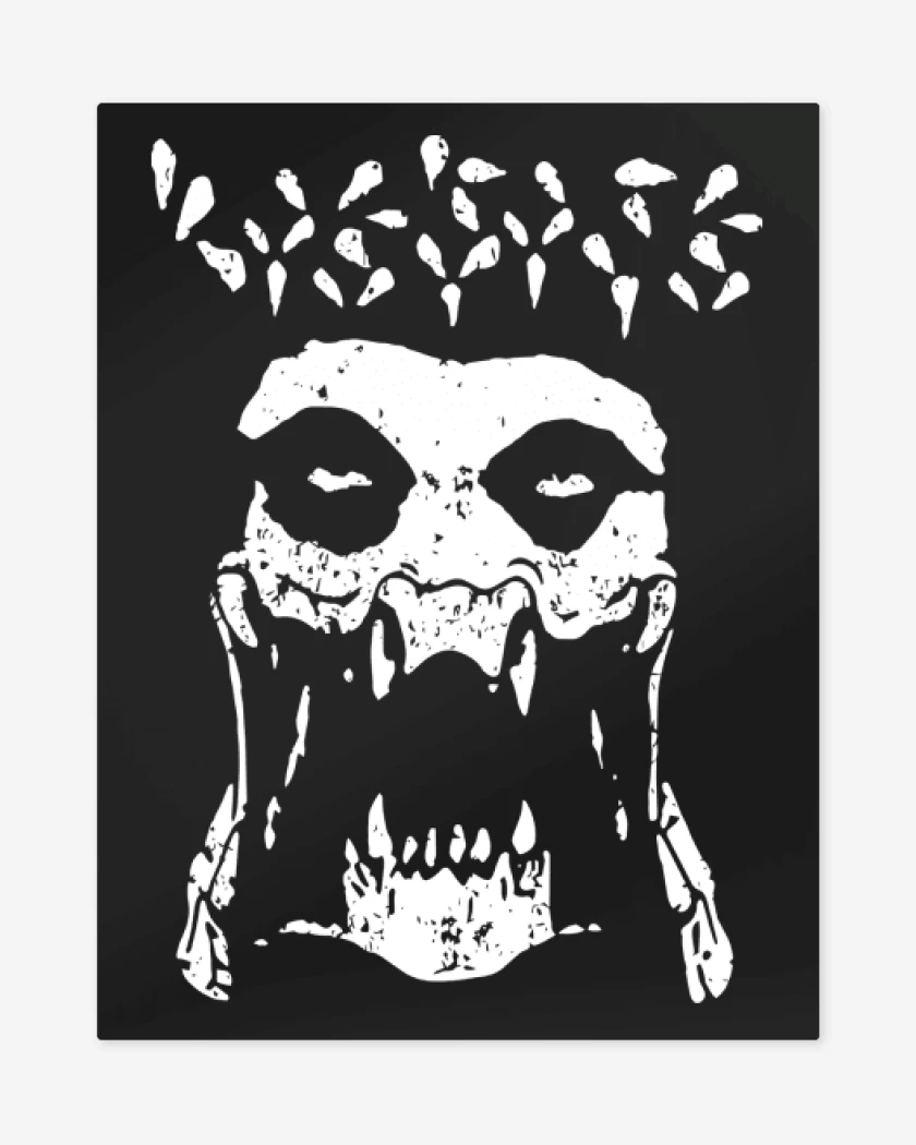 Print metalico Negro de Die Die Humans