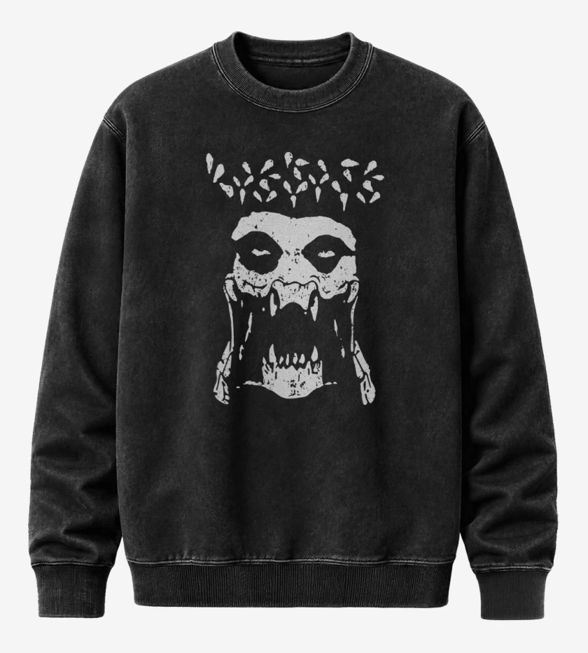 Poleron Polo Acid Wash Negro de Die Die Humans
