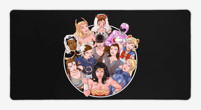 Mouse pad Gamer Negro de Poderosas
