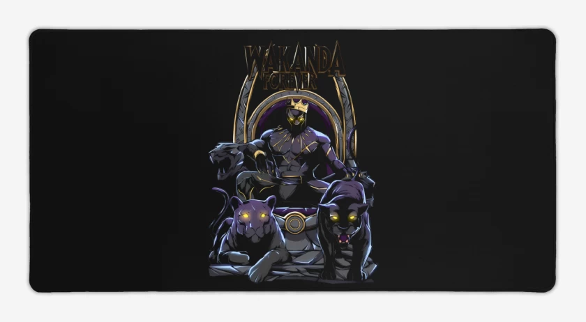 Mouse pad Gamer Negro de Wakanda Forever