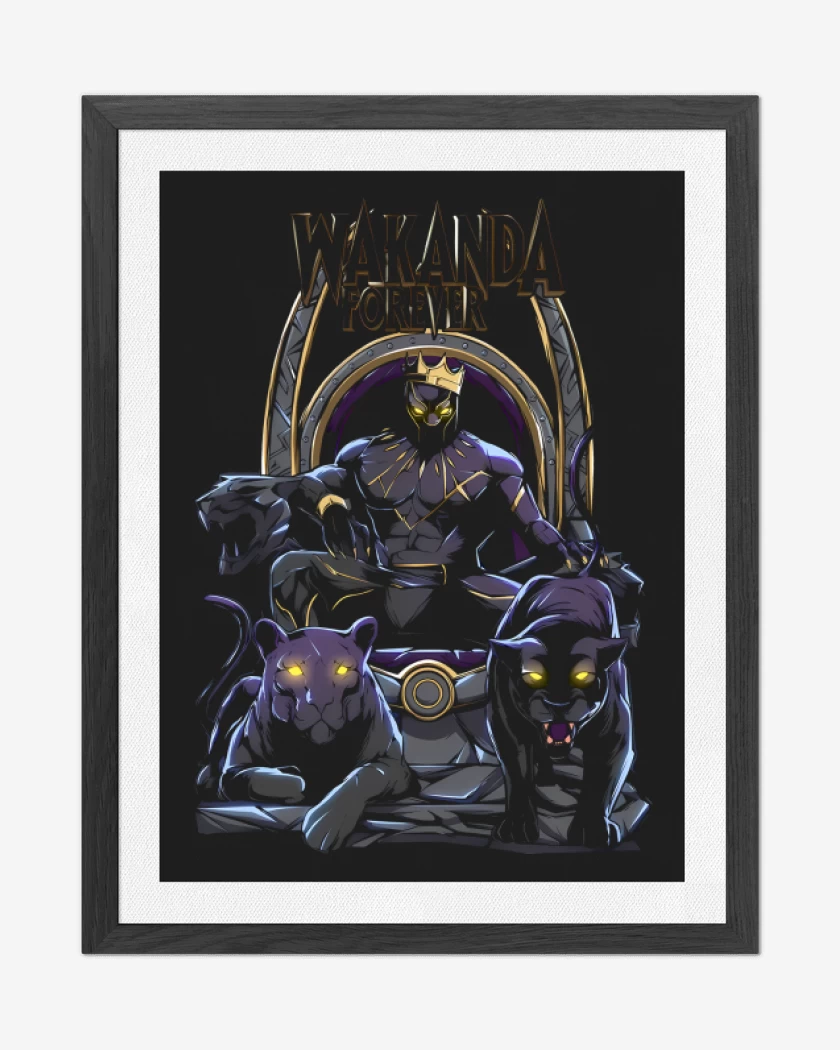 Cuadro decorativo Negro de Wakanda Forever