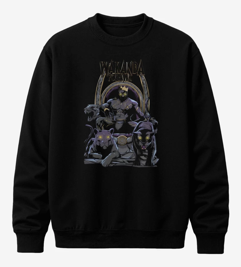 Poleron polo Negro de Wakanda Forever
