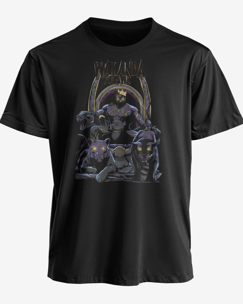 Polera premium Negro de Wakanda Forever
