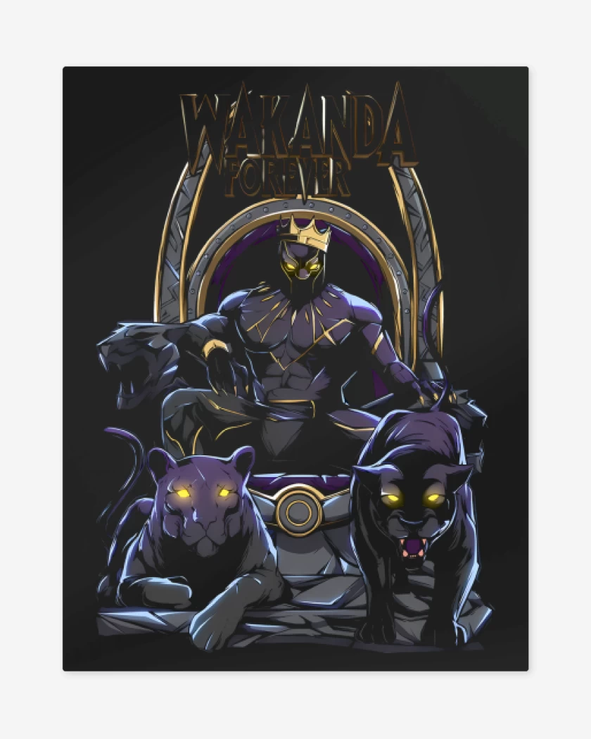 Print metalico Negro de Wakanda Forever