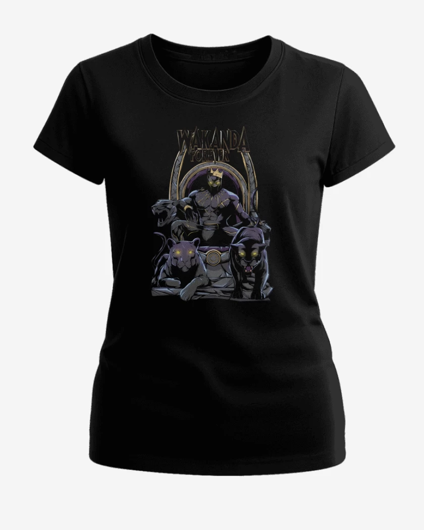 Polera de Mujer Negro de Wakanda Forever