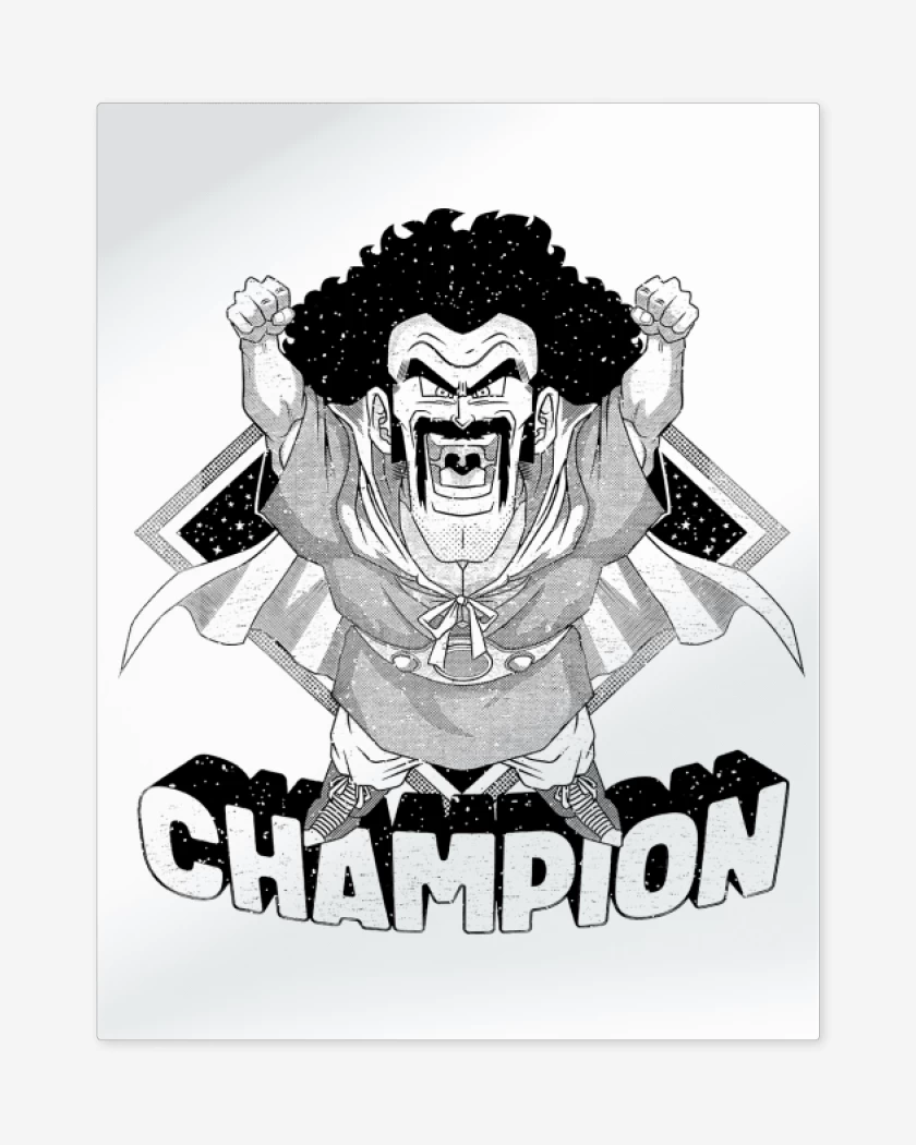 Print metalico Blanco de Satan Champion