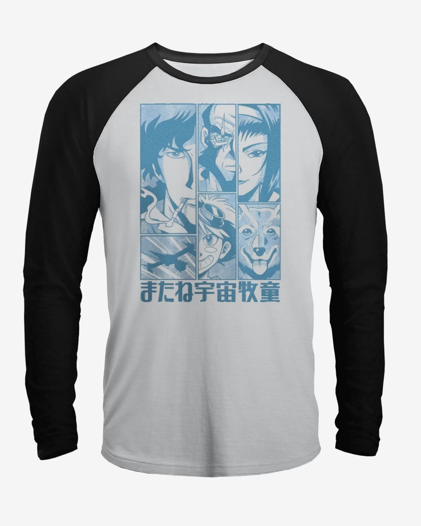 Polera Raglan Blanco / Negro de Bebop