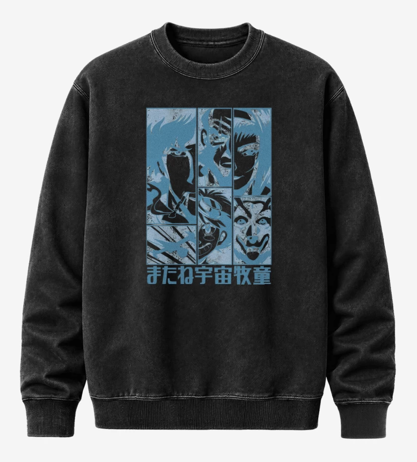 Poleron Polo Acid Wash Negro de Bebop