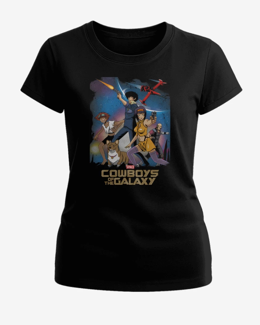 Polera de Mujer Negro de Vaqueros de la Galaxia