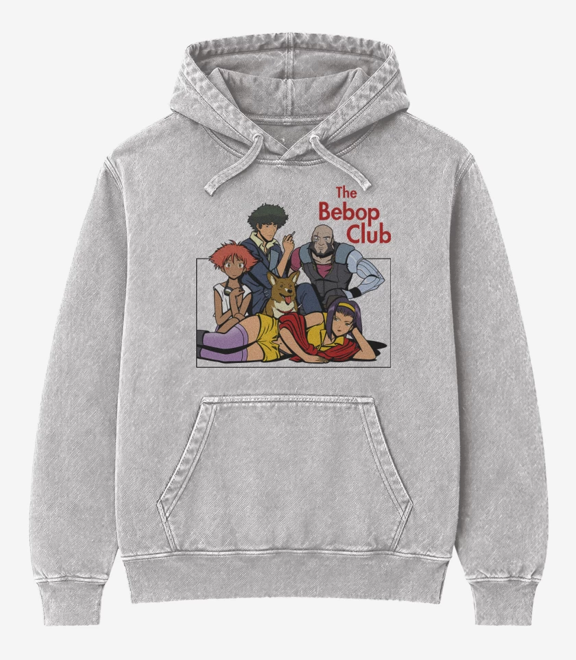 Poleron Canguro Acid Wash Gris Melange de The Bebop Club