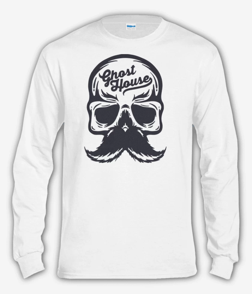 Polera manga larga Blanco de ghost 