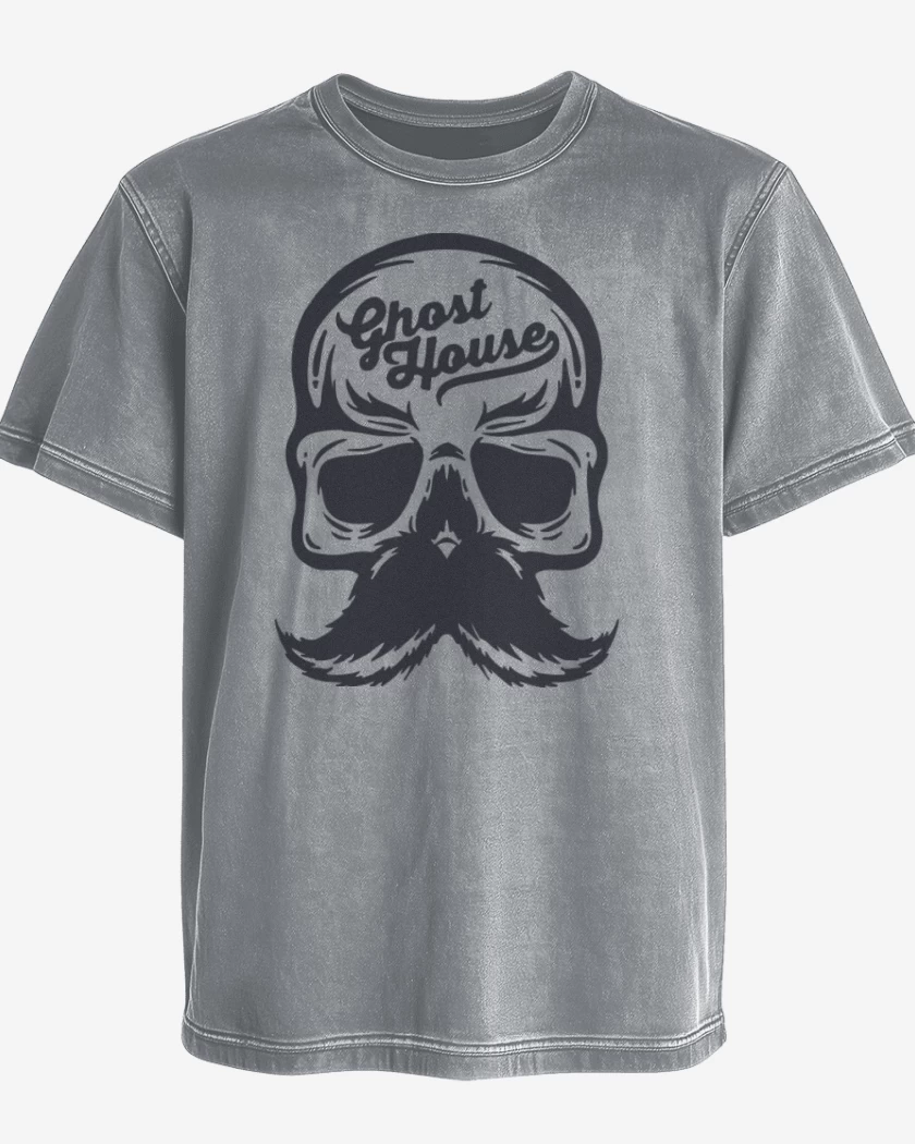 Polera desgastada Gris Melange de ghost 