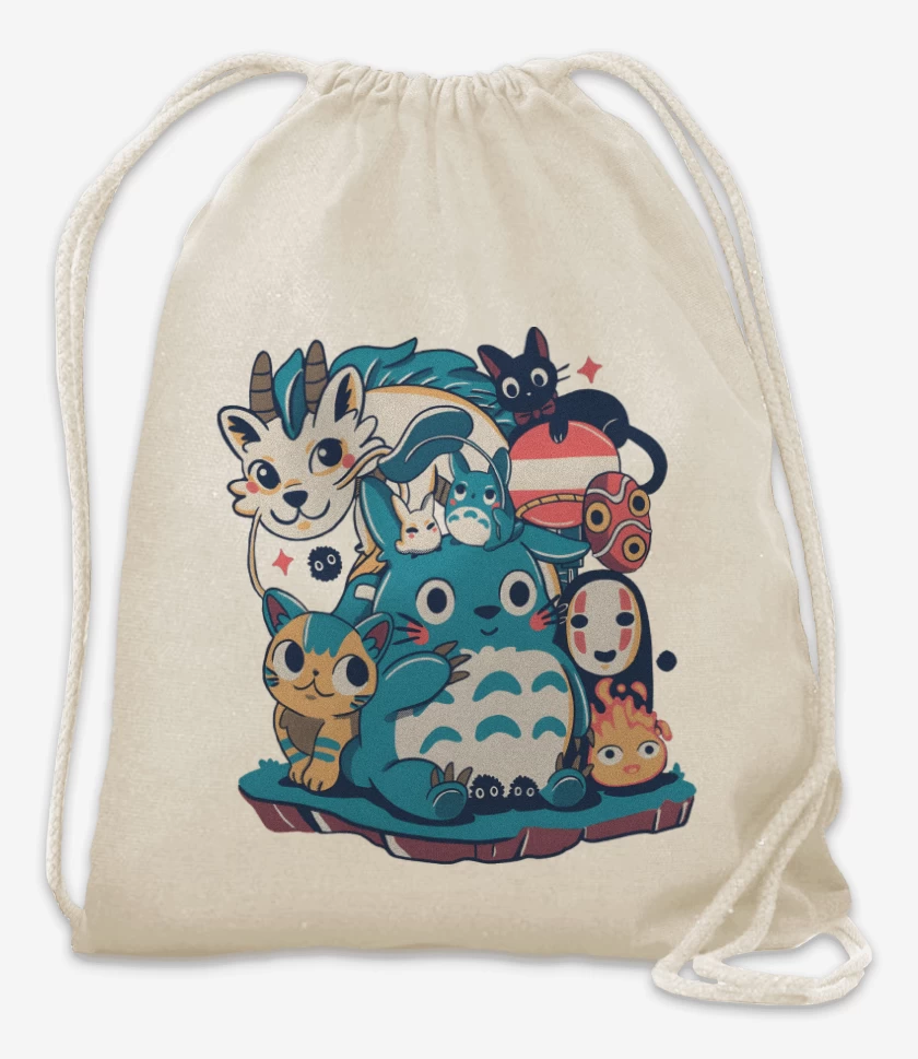 Mochila Blanco de Ghibli Amigos