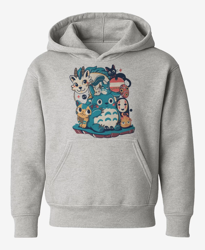 Poleron de niño Gris Melange de Ghibli Amigos