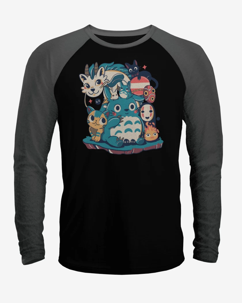 Polera Raglan Ghibli Amigos