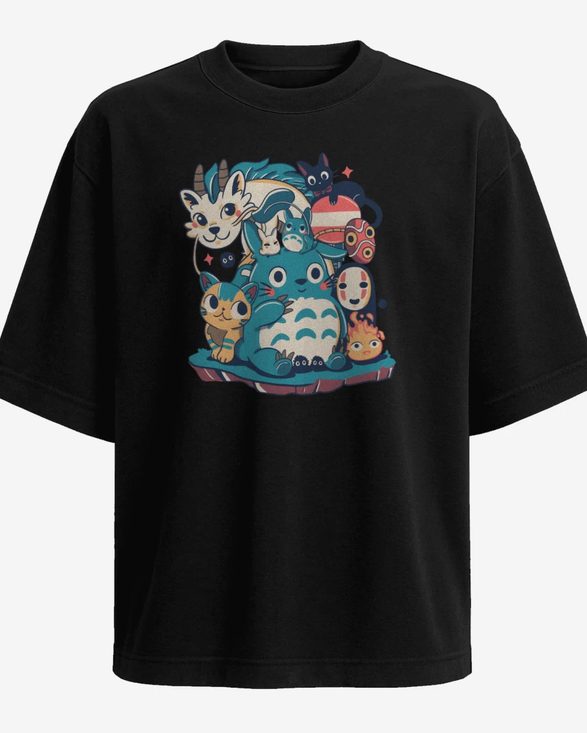 Polera Oversize Ghibli Amigos