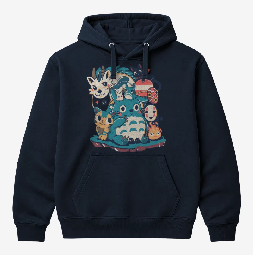 Polerón Canguro Azul Marino de Ghibli Amigos
