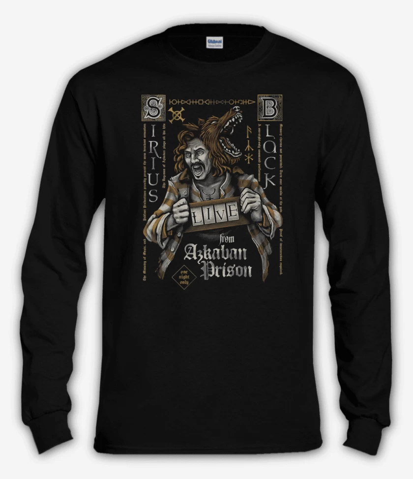 Polera manga larga Negro de Sirius Black