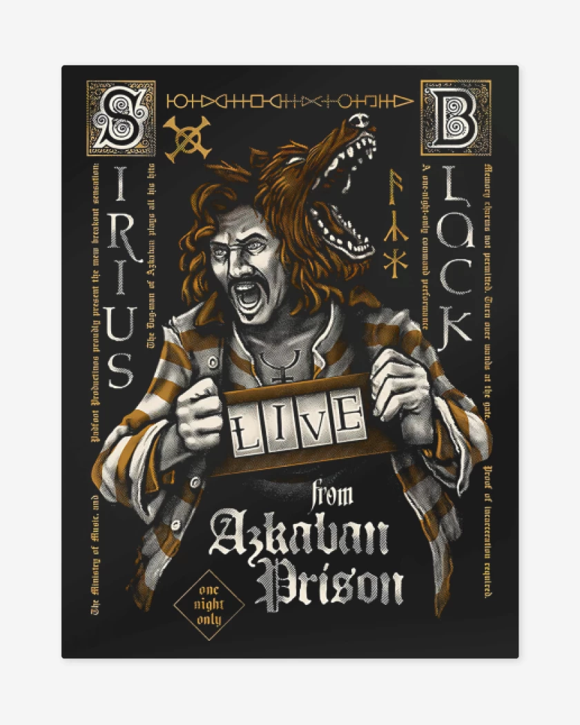 Print metalico Negro de Sirius Black