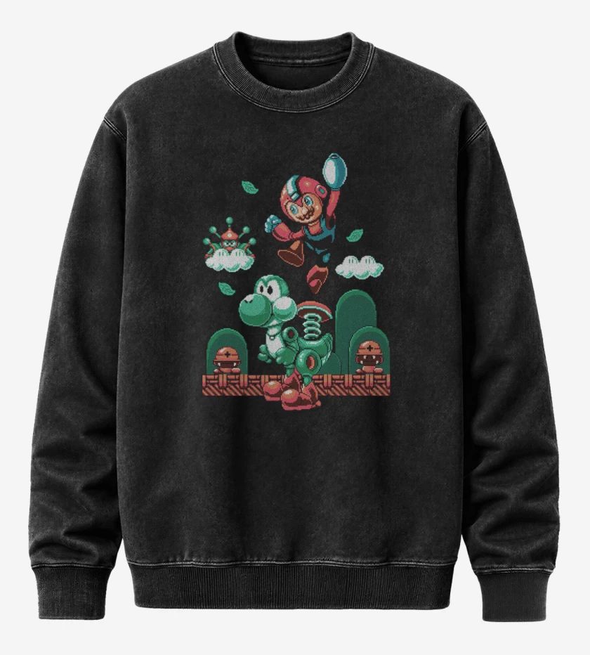 Poleron Polo Acid Wash Negro de MegaBros