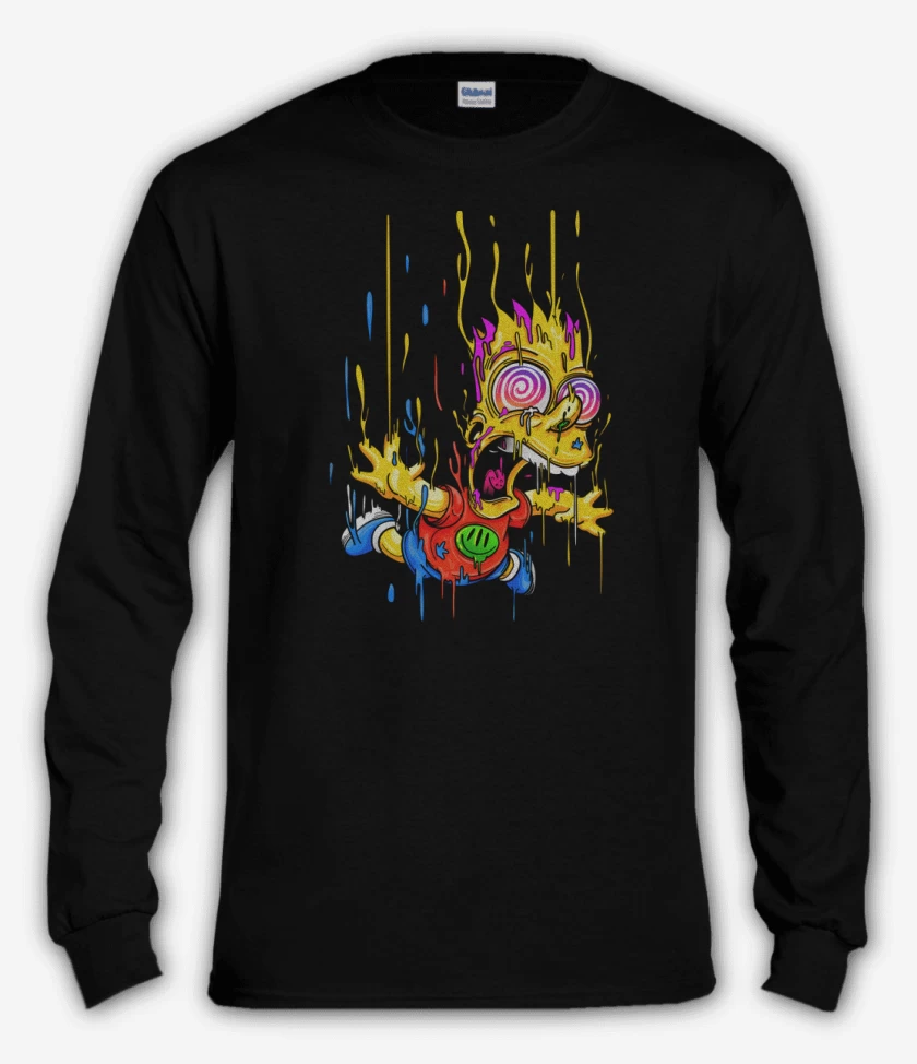 Polera manga larga Negro de Acid Bart