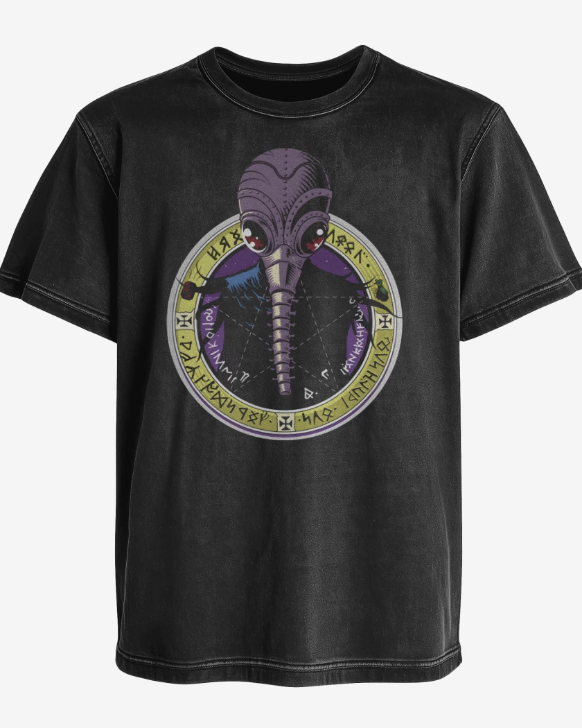 Polera desgastada Negro de Morpheus