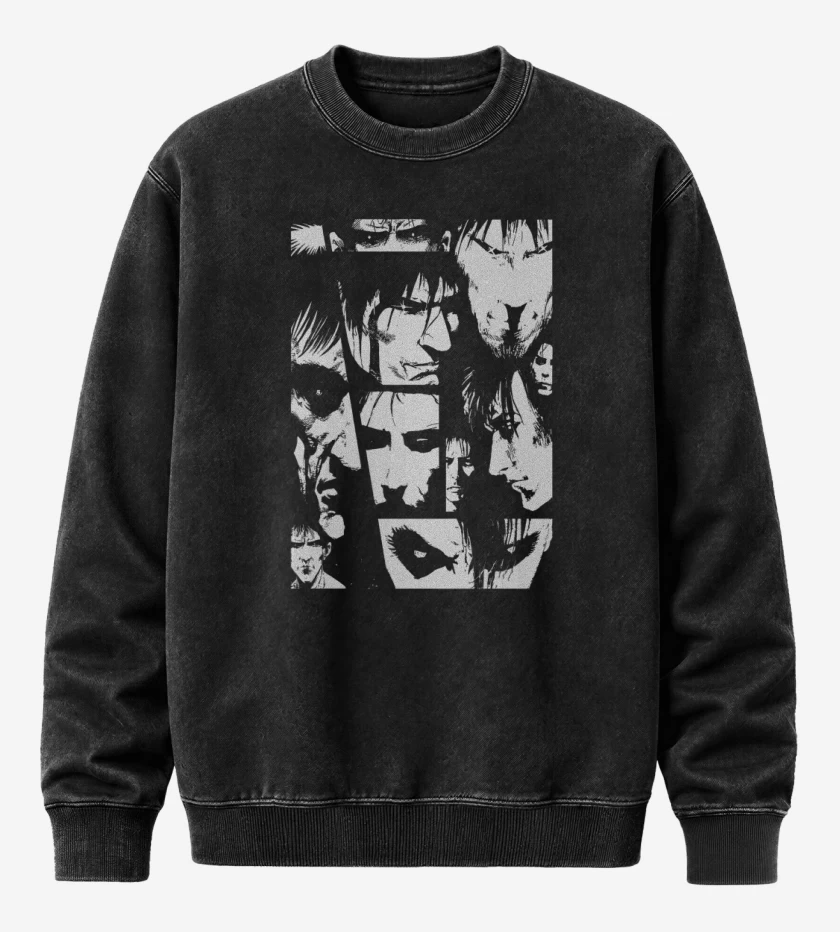 Poleron Polo Acid Wash Negro de Sueño