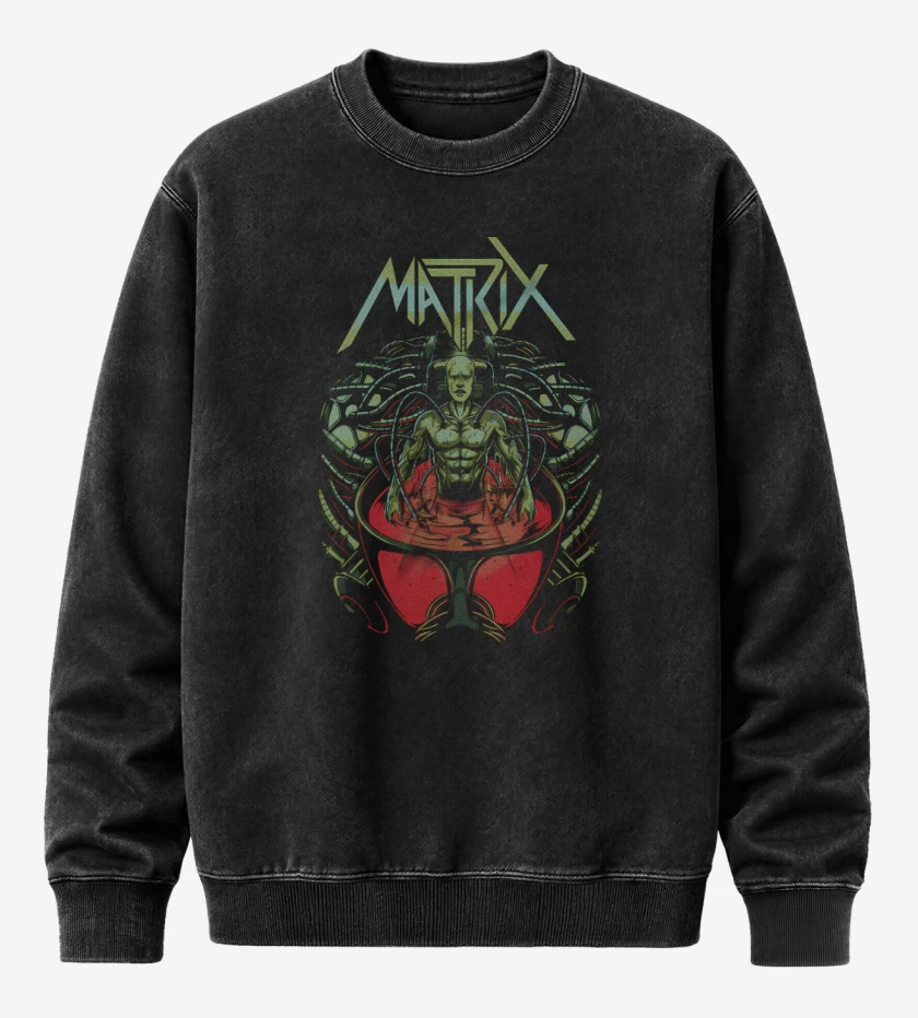 Poleron Polo Acid Wash Negro de Matrix