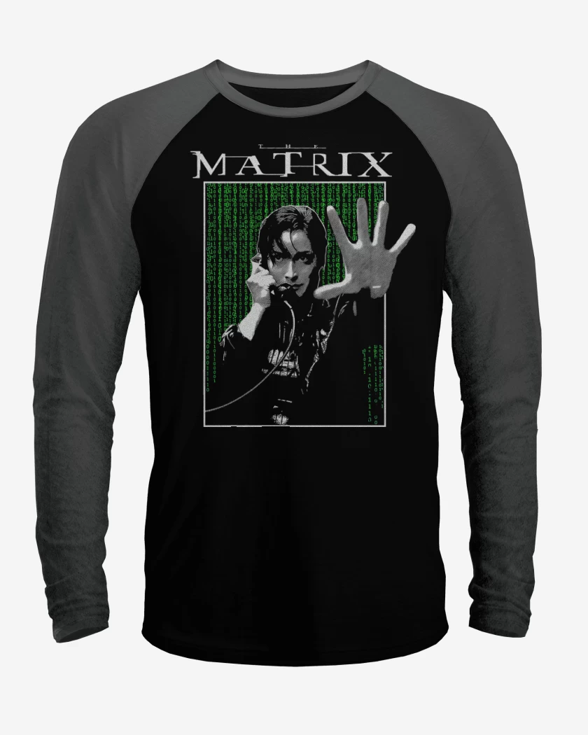 Polera Raglan Negro / Negro Heather de Trinity