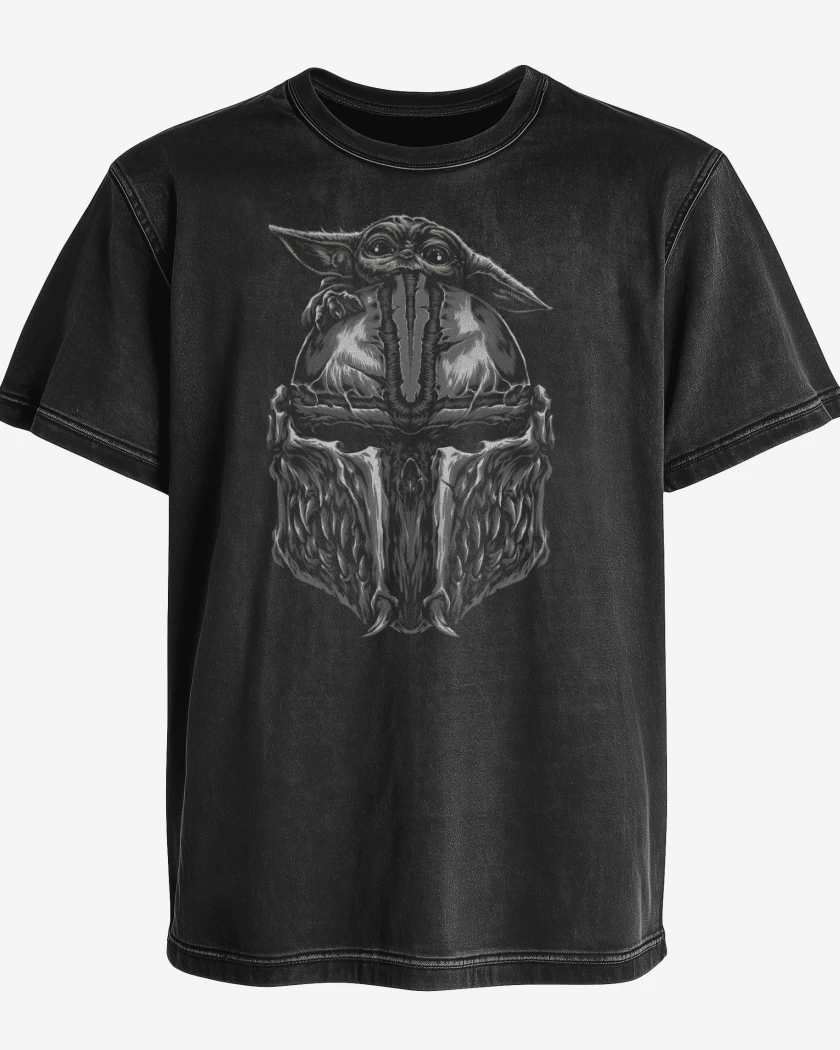 Polera desgastada Grogu x Mando