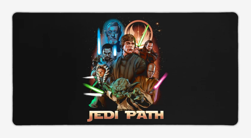 Mouse pad Gamer Negro de Jedi Path