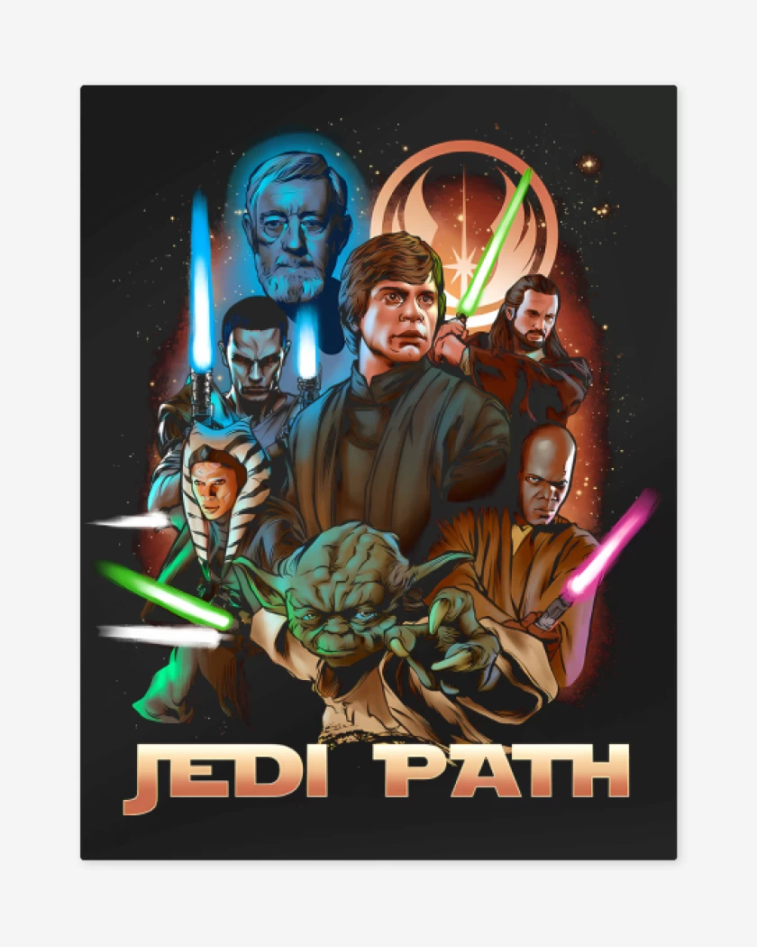 Print metalico Negro de Jedi Path