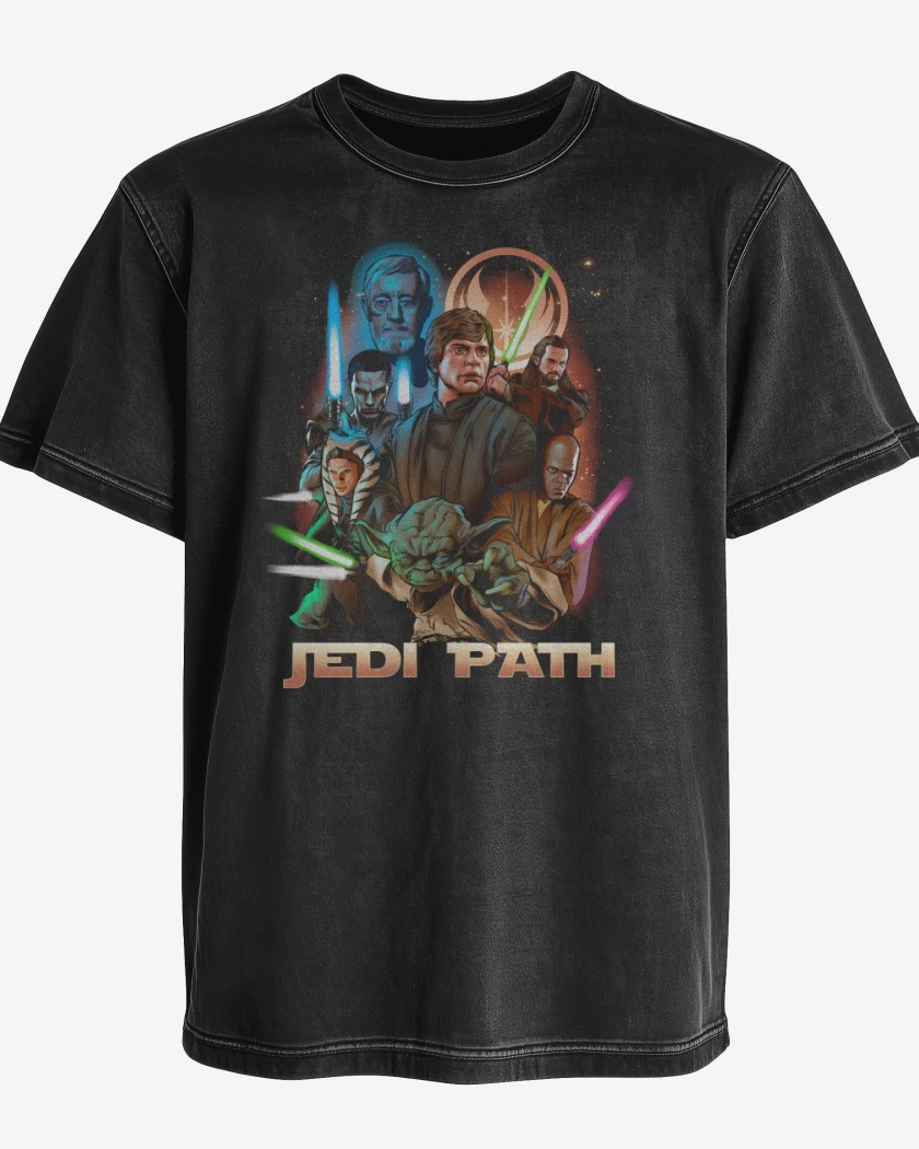 Polera desgastada Negro de Jedi Path
