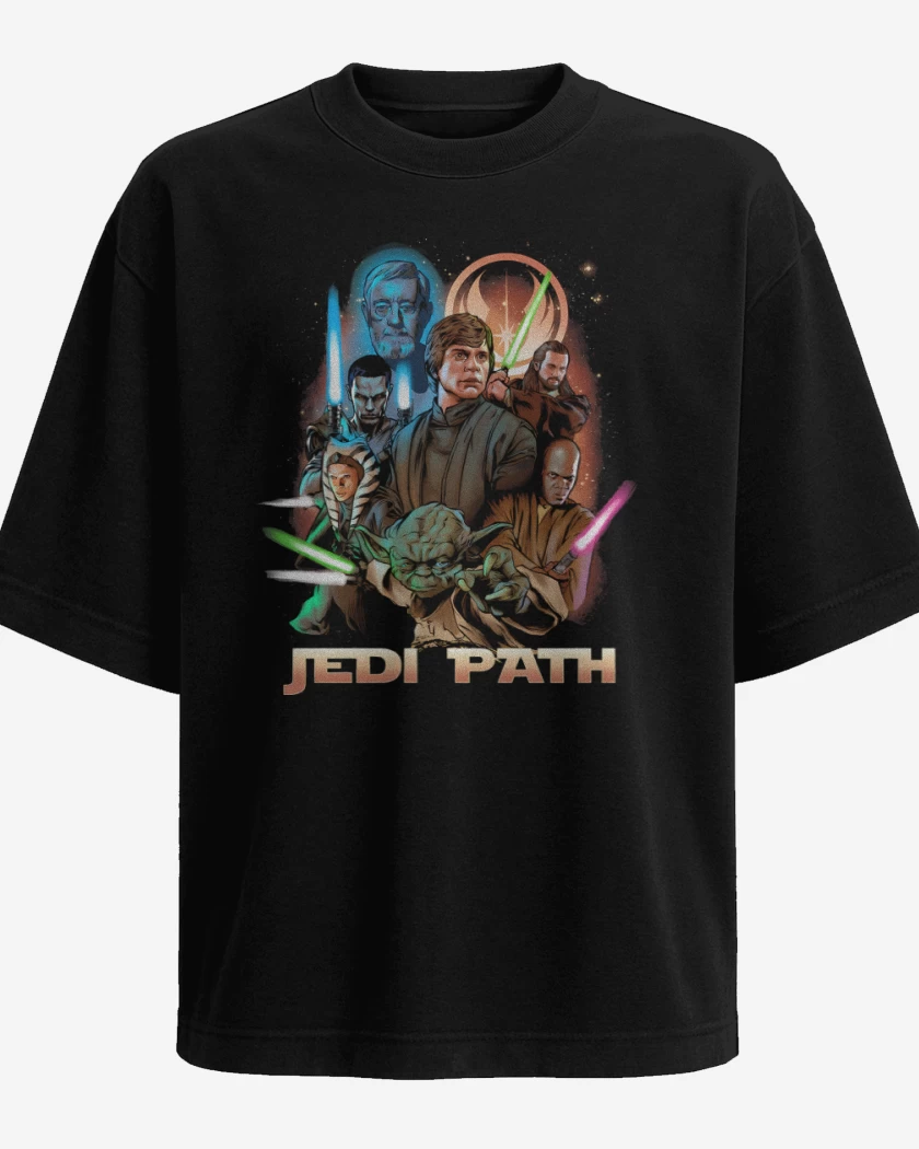 Polera Oversize Negro de Jedi Path