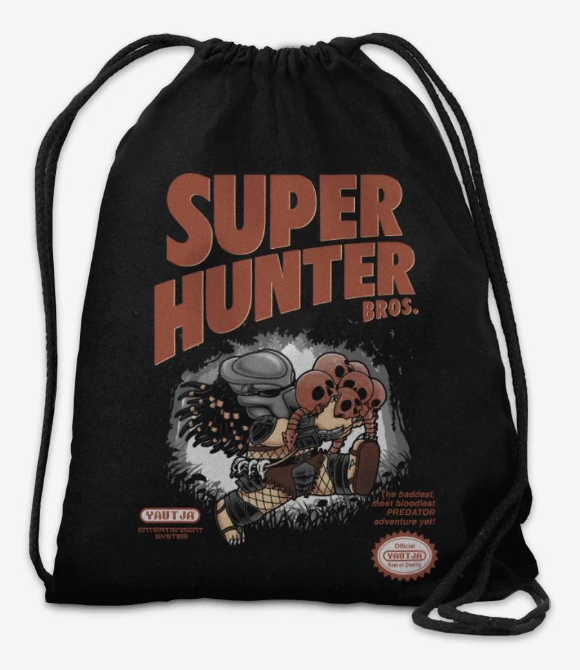 Mochila Negro de Super Hunter Bros