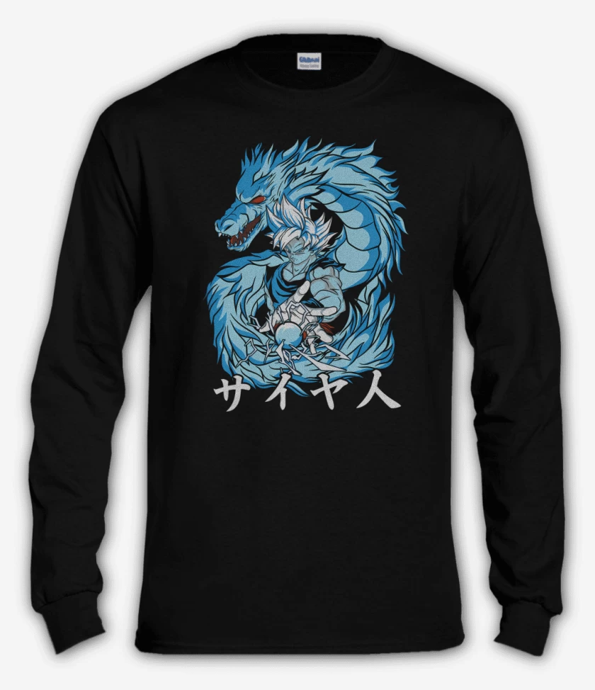 Polera manga larga Negro de Dragon Instinto