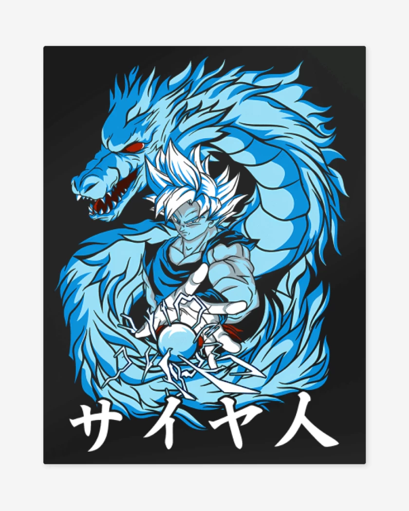 Print metalico Negro de Dragon Instinto