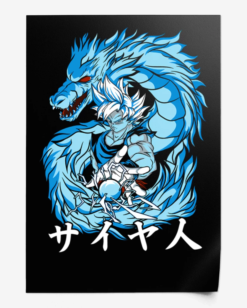 Print Negro de Dragon Instinto