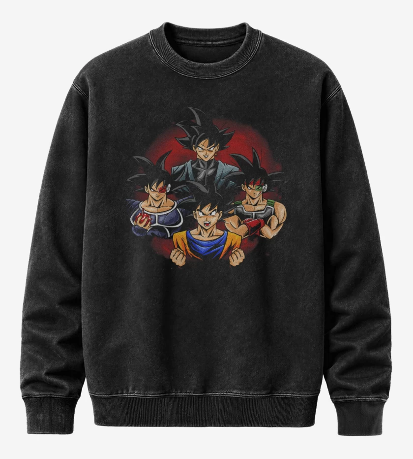 Poleron Polo Acid Wash Negro de Bohemian Gokus