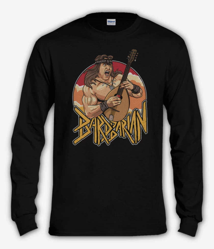 Polera manga larga Negro de Barbarian