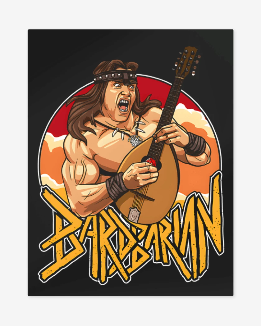 Print metalico Negro de Barbarian