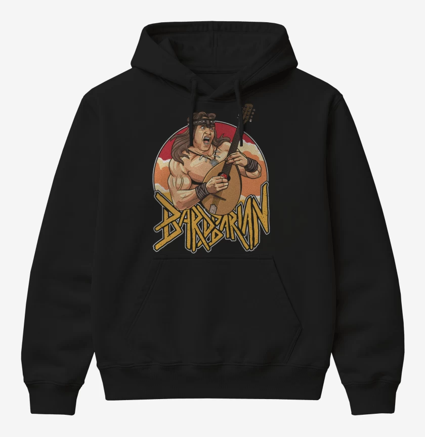 Poleron Canguro básico Negro de Barbarian