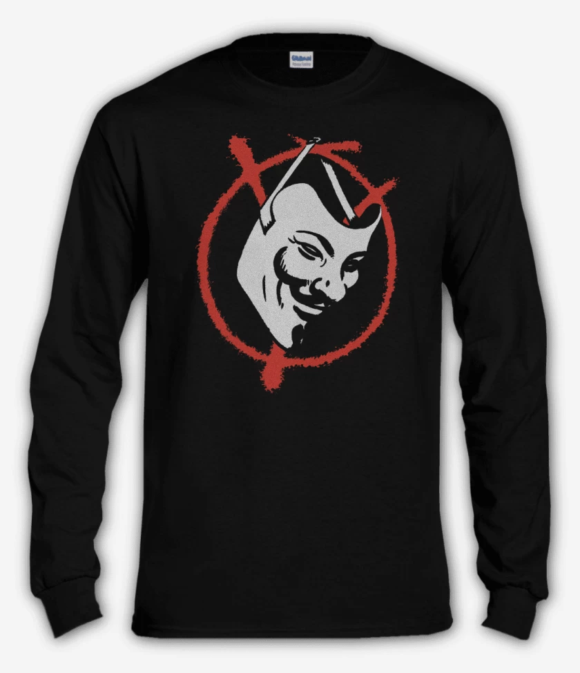Polera manga larga Negro de Máscara de la Venganza