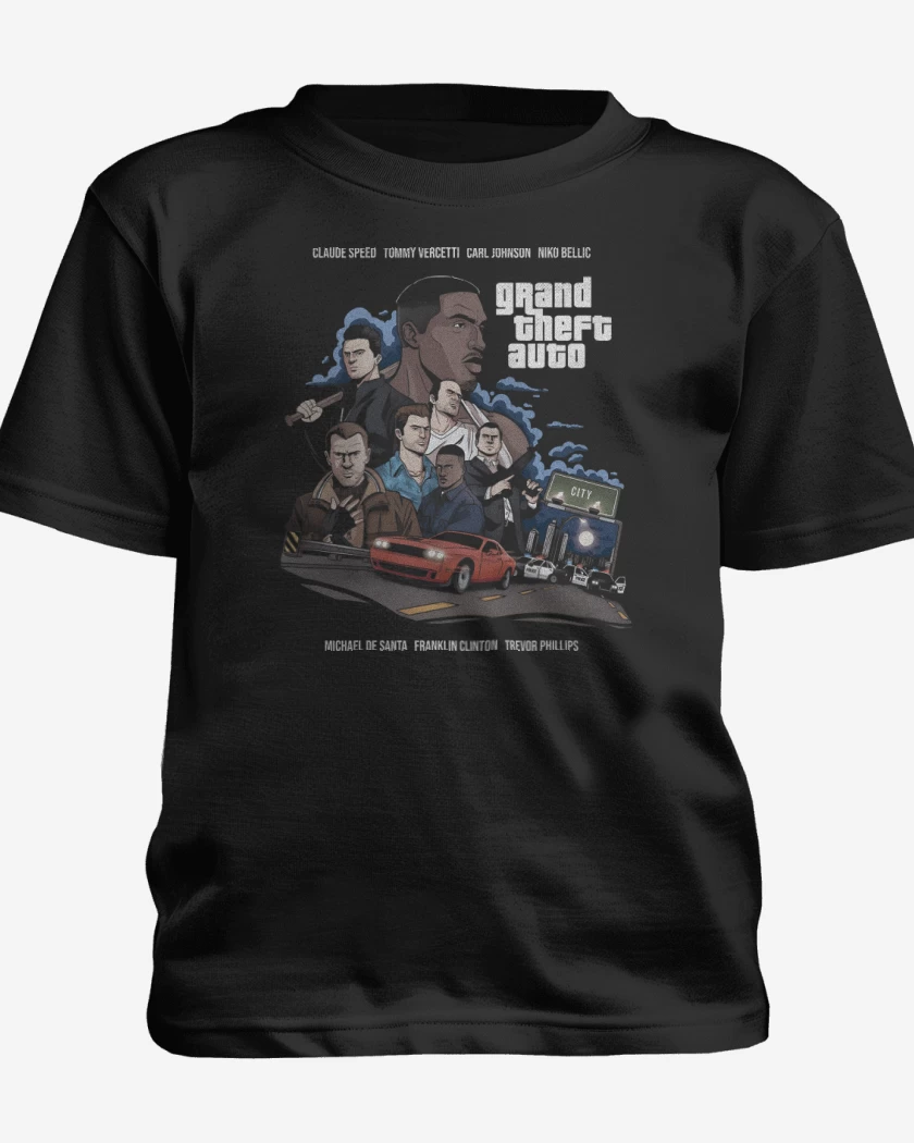 Polera de niño Negro de Grand Theft Auto
