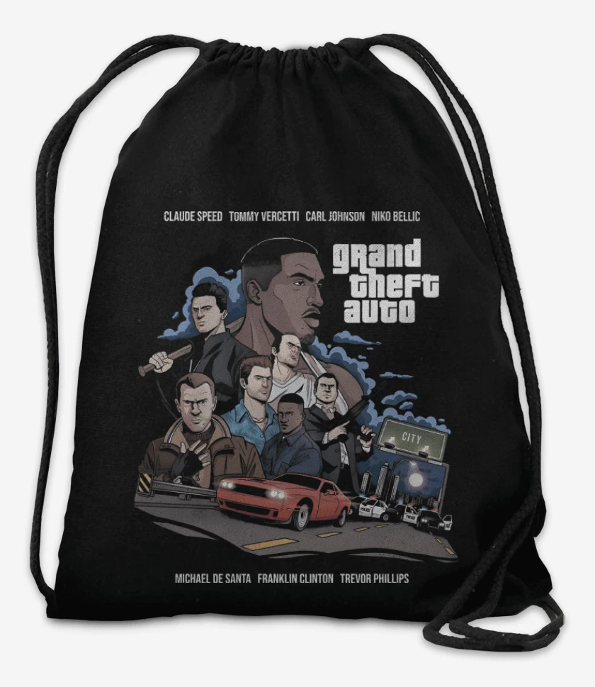 Mochila Negro de Grand Theft Auto