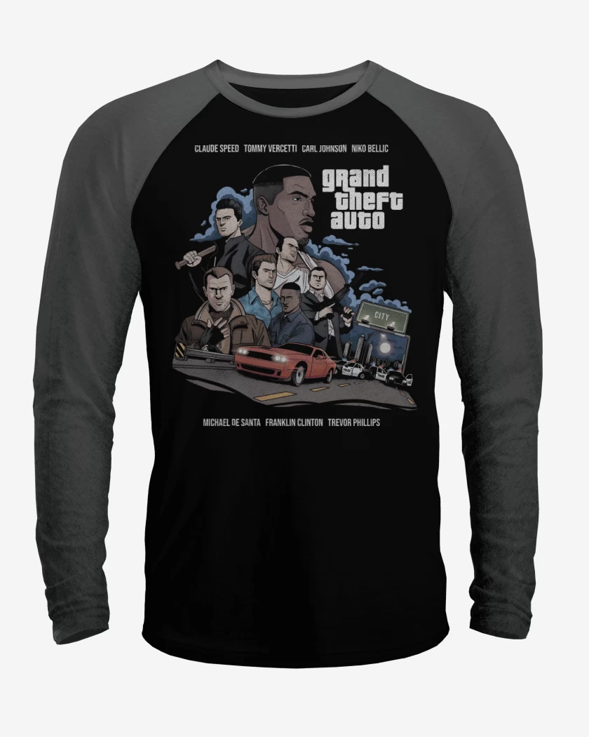 Polera Raglan Grand Theft Auto