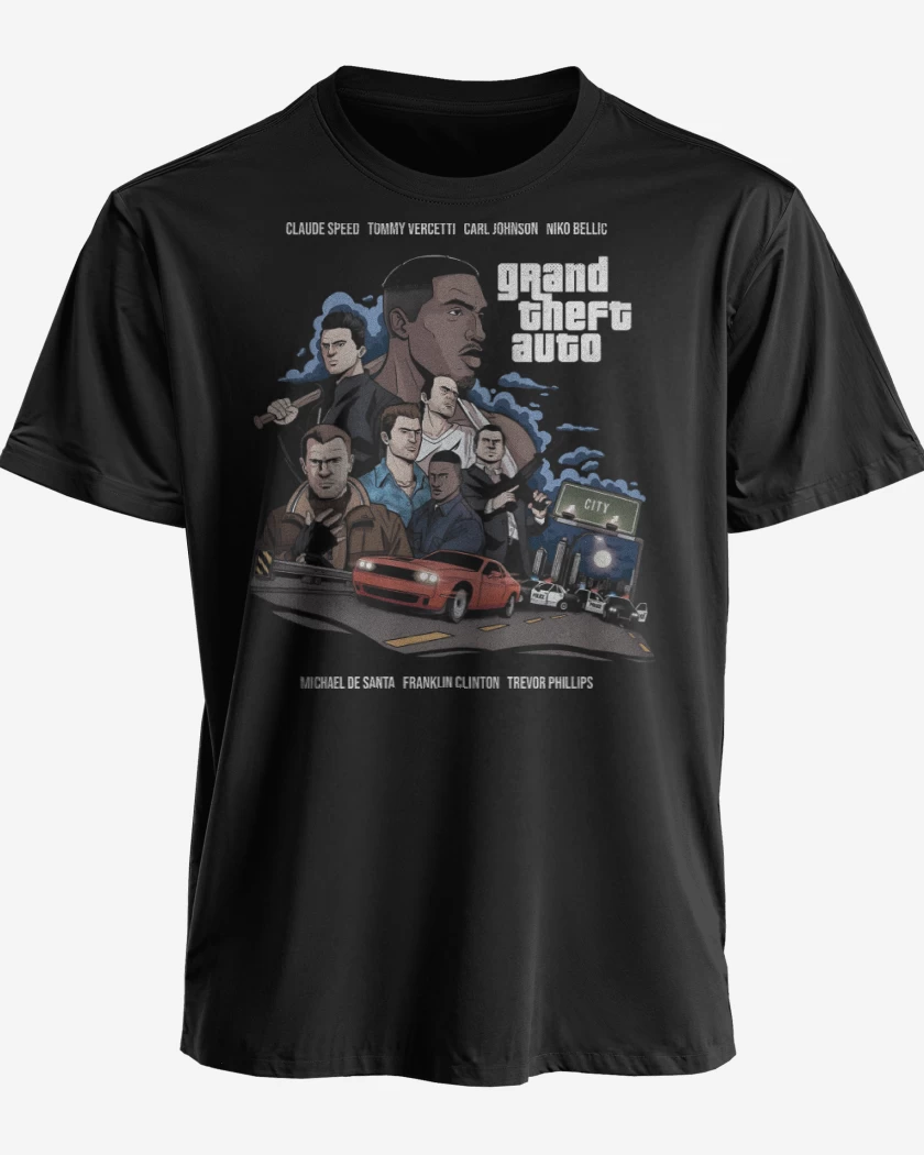 Polera premium Negro de Grand Theft Auto