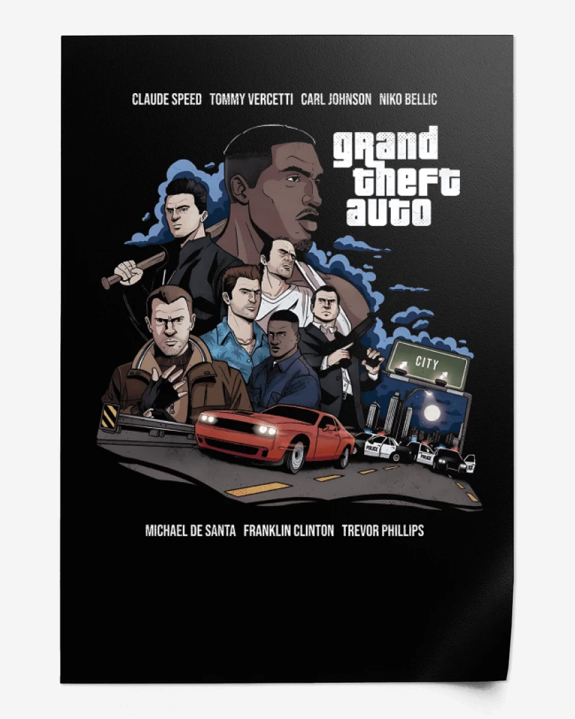 Print Grand Theft Auto