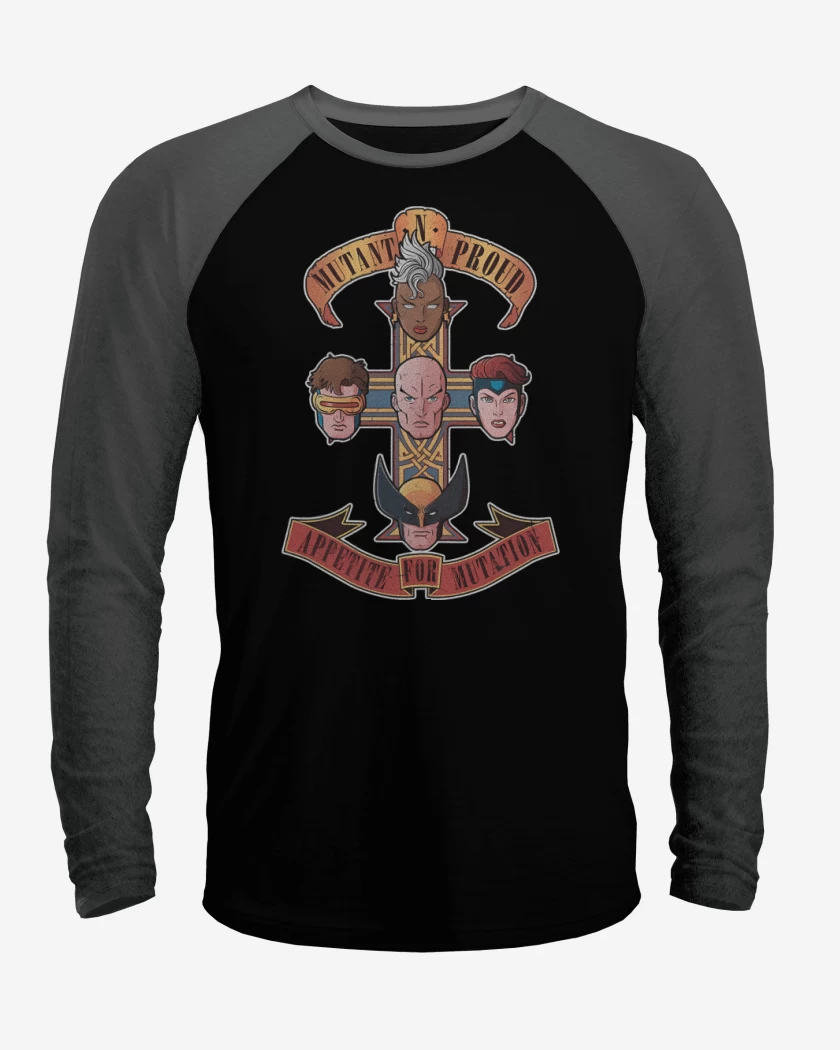 Polera Raglan Negro / Negro Heather de Appetite for Mutation