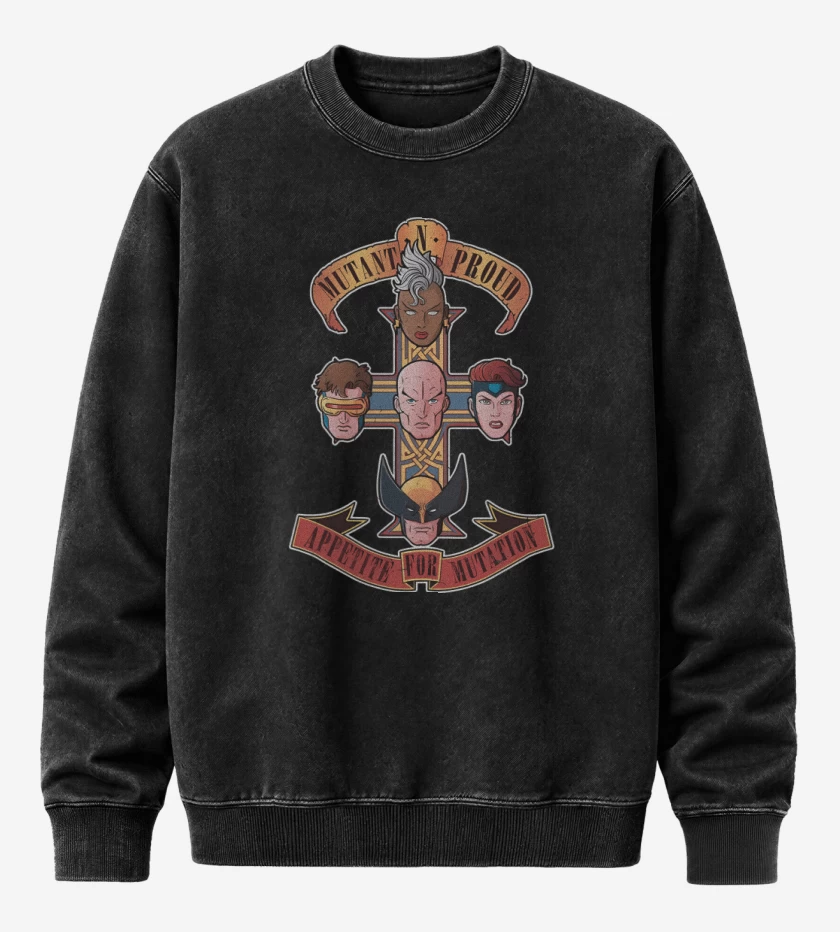 Poleron Polo Acid Wash Negro de Appetite for Mutation